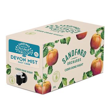 Sandford Orchards Devon Mist Cloudy Cider 20L Bag in Box