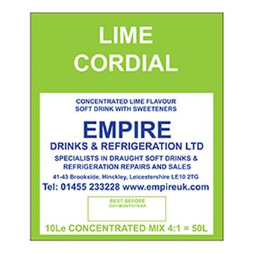 Empire Lime Cordial 10L BIB
