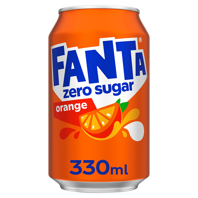 Fanta Orange Zero 330ml Cans