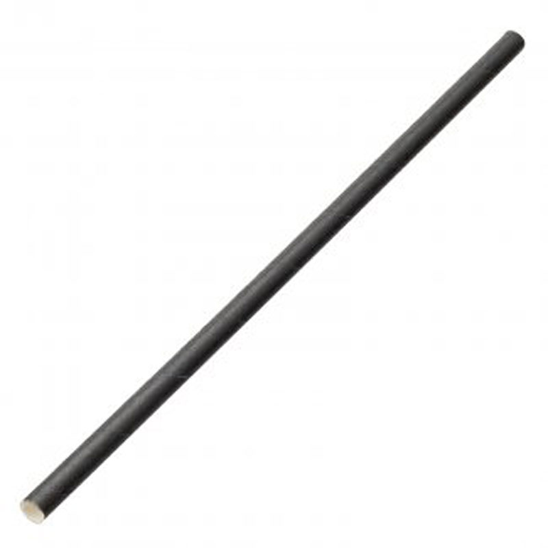 Paper Straws Black 20cm ( 8 inch )