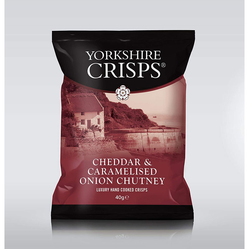 Yorkshire Crisps Cheddar & Caramelised Onion Chutney