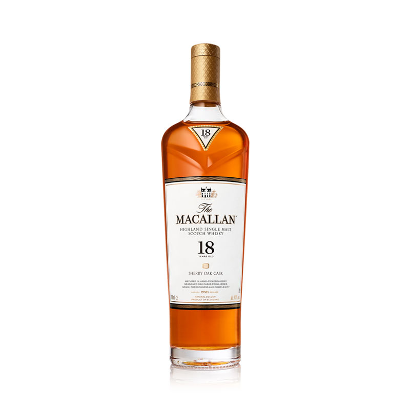 Macallan 18 Year Old Sherry Oak Single Malt Scotch Whisky