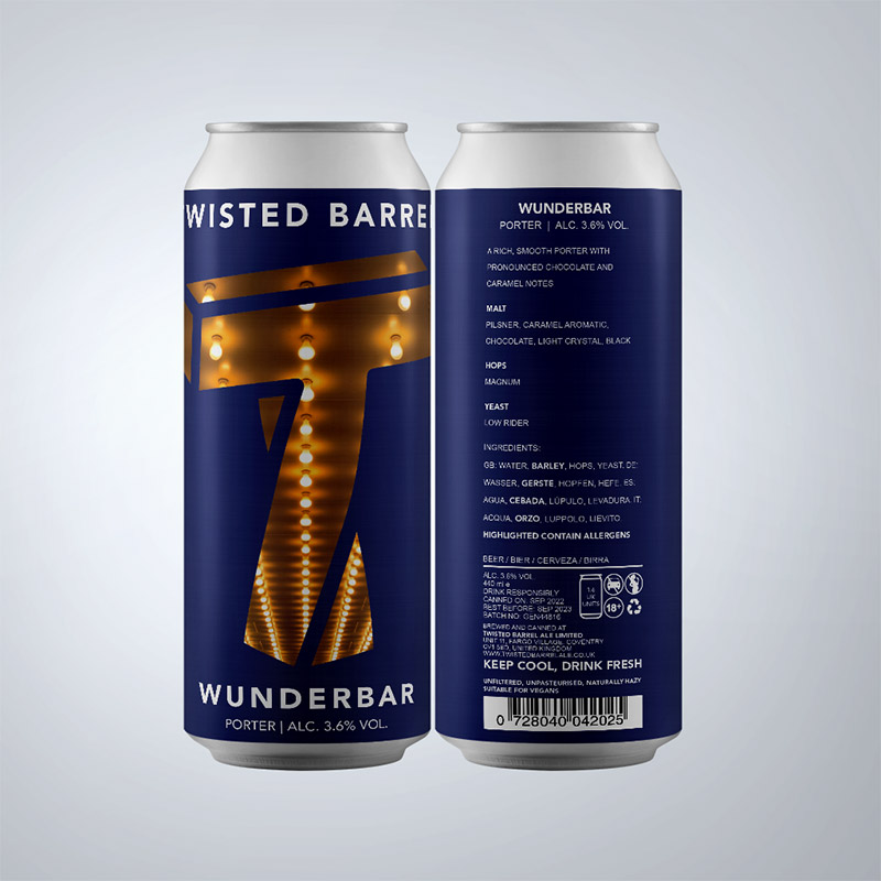 Twisted Barrel Wonderbar 440ml Cans