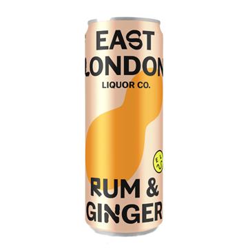 East London Liquor Rum and Ginger Cans