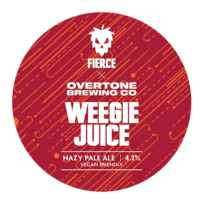 Fierce X Overtone Weegie Juice Hazy Pale 30L Keg