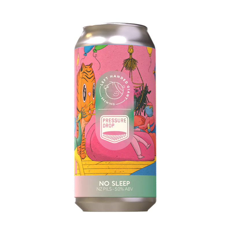 Left Handed Giant No Sleep X Pressure Drop NZ Pils 440ml x 24 Cans