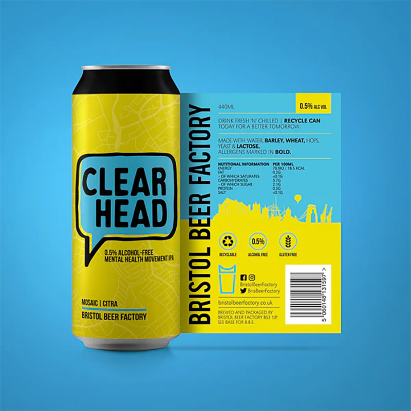 Bristol Beer Clear Head Alchohol Free IPA 440ml