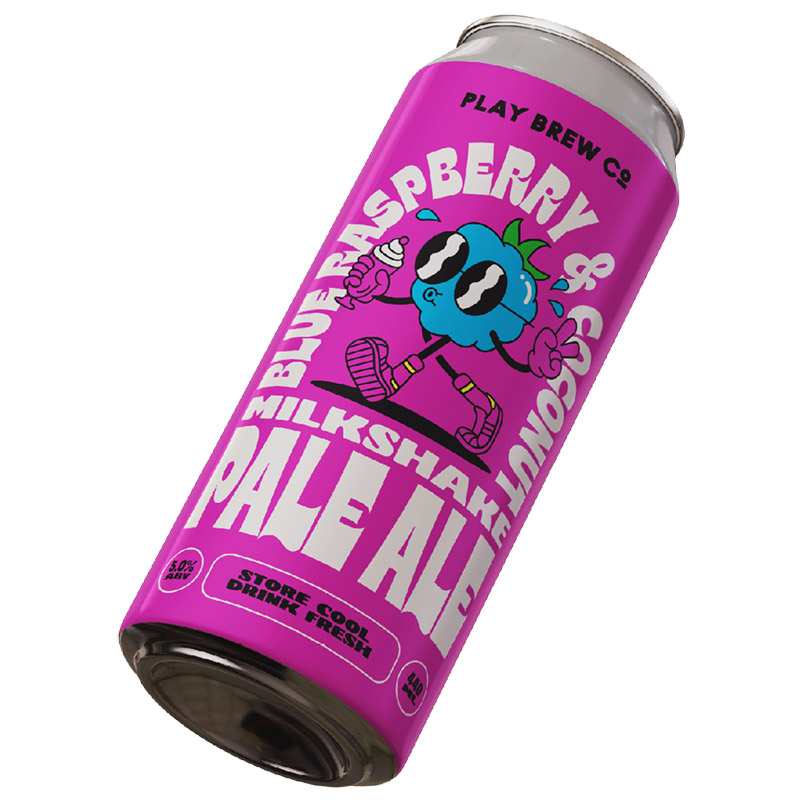 Play Polar Bear Blue Raspberry & Coconut Milkshake Pale Ale 440ml Cans