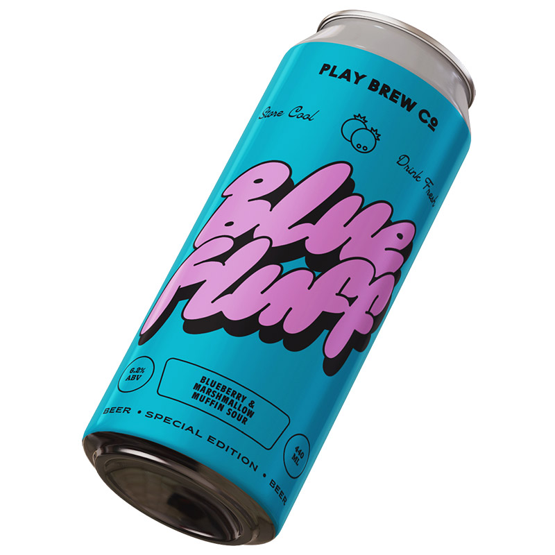 Play Blue Fluff - Blueberry & Marshmallow Sour 440ml Cans