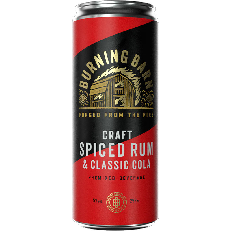 Burning Barn Spiced Rum & Cola 250ml