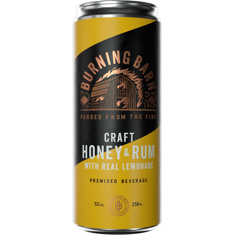 Burning Barn Honey Rum & Lemonade 250ml
