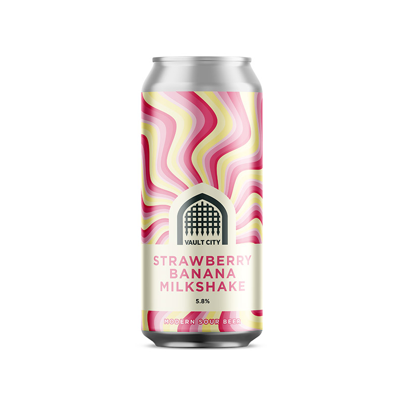 Vault City Strawberry and Banana Milkshake Sour 440ml Cans