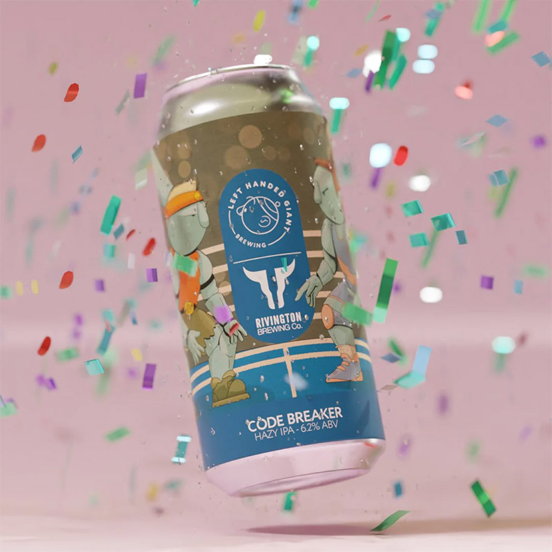 Left Handed Giant X Rivington Codebreaker Hazy IPA 440ml Cans