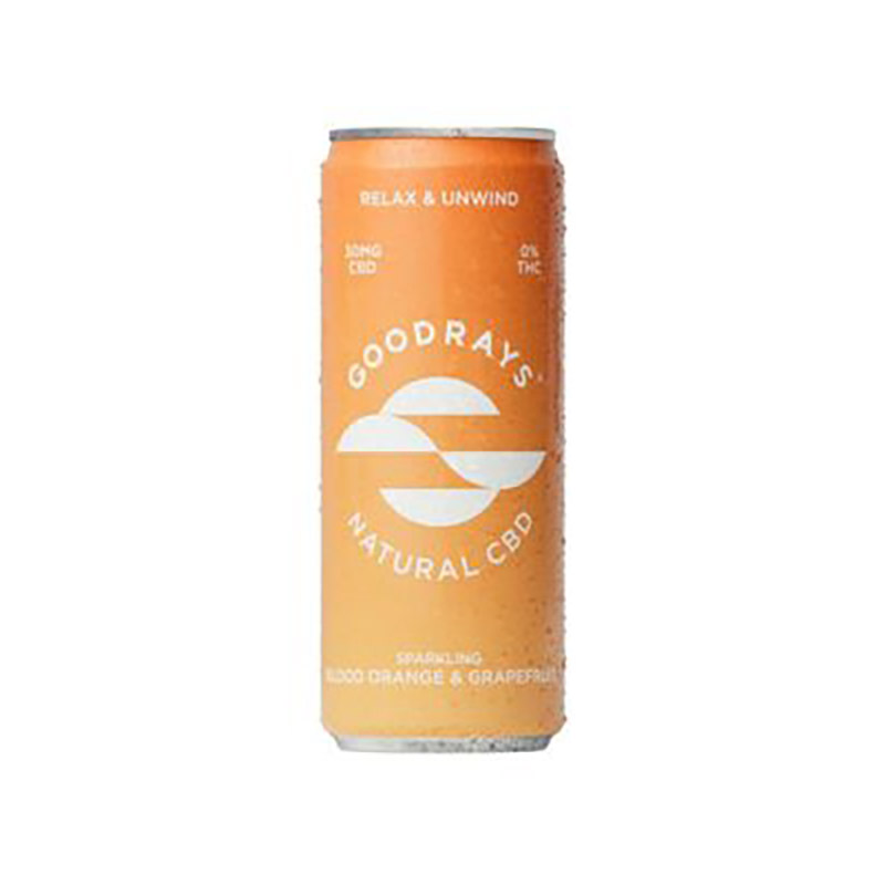 Goodrays Blood Orange & Grapefruit Natural CBD Cans