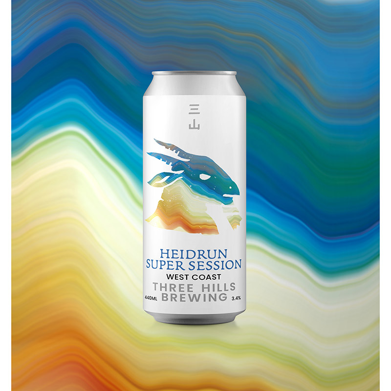 THREE HILLS HEIDRUN SUPER SESSION WEST COAST PALE ALE 440ML CANS