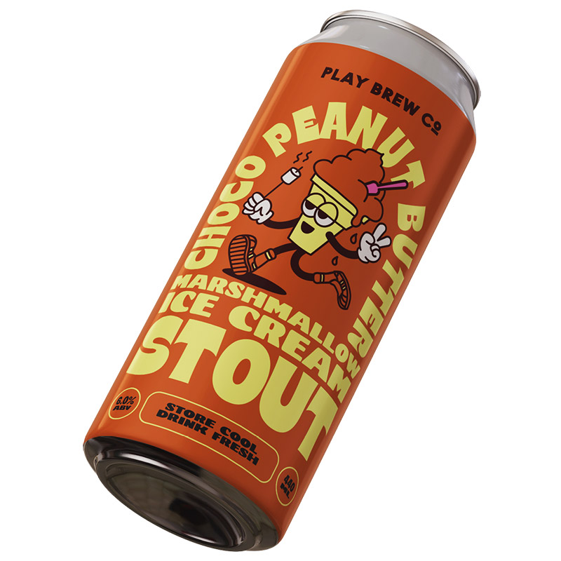 Play Marshmallow and Peanut Butter Milk Stout 440ml Cans