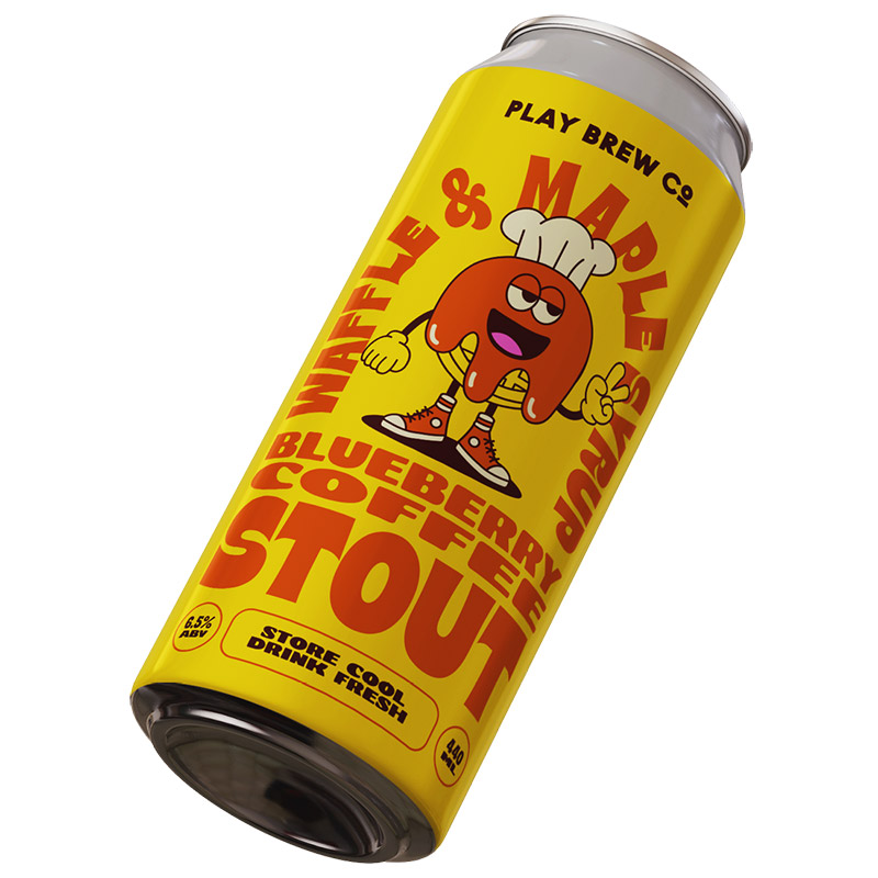 Play Waffle Milk Stout - Coffee, Maple and Blueberry 440ml Cans