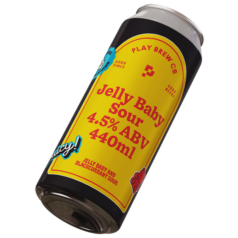 Play Jelly Baby Sour Blackcurrant 440ml Cans