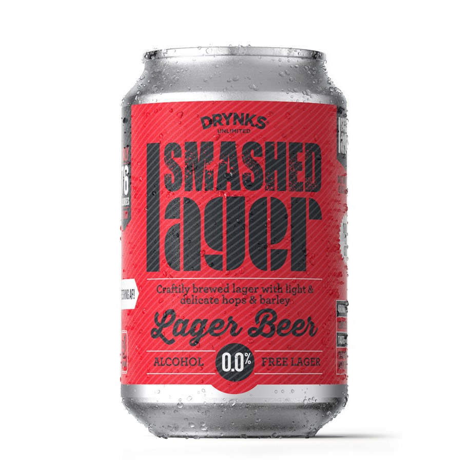 Smashed Alcohol Free Lager 330ml Cans