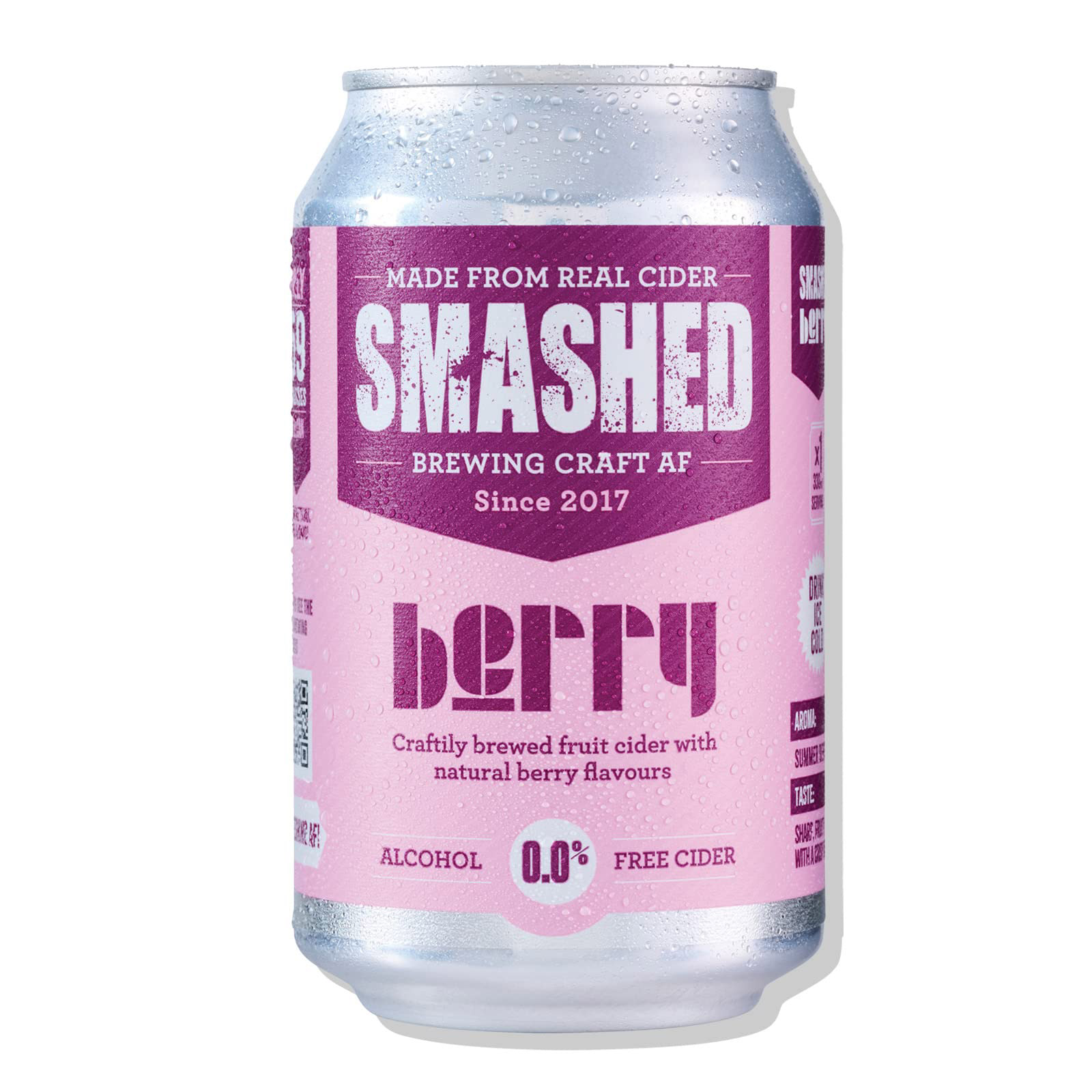 Smashed 0.0% Berry Cider 330ml Cans