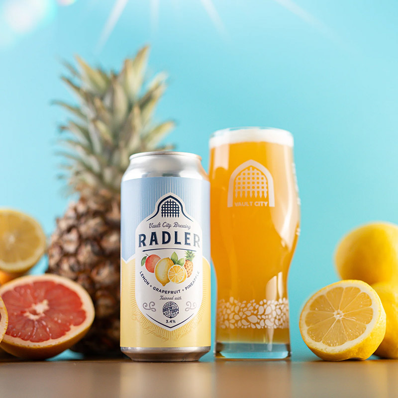 Vault City Lemon Grapefruit Pineapple Radler Cans