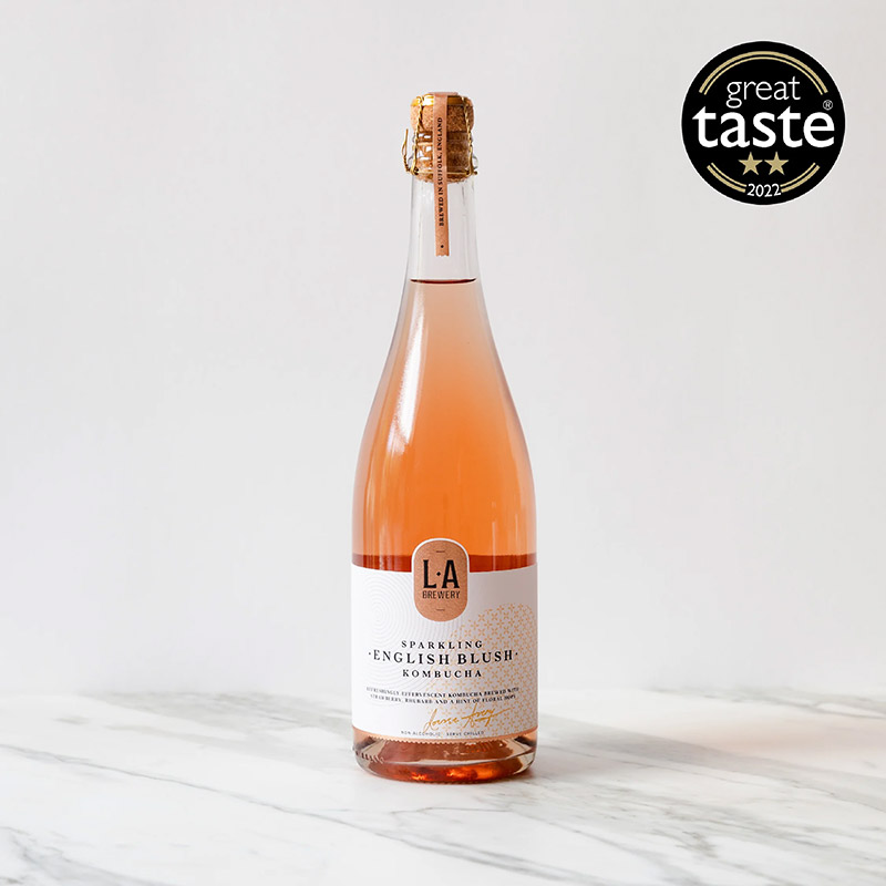 LA Brewery Sparkling English Blush Kombucha 750ml Bottle