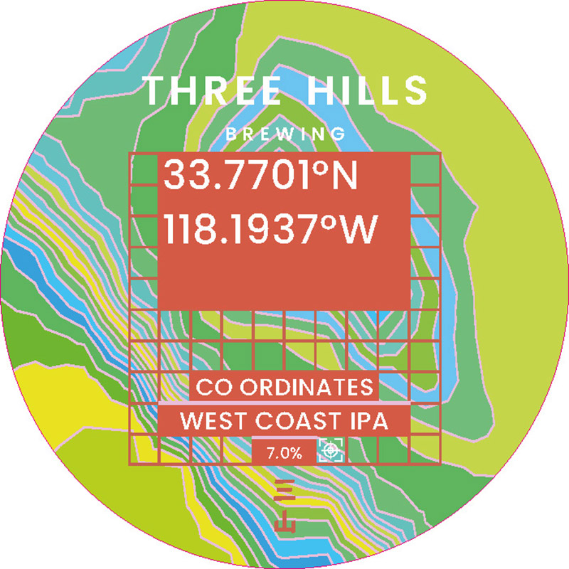 Three Hills Coordinates West Coast IPA 30L Keg