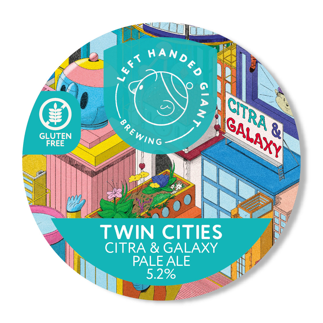 Left Handed Giant Twin Cities Citra And Galaxy Pale Ale 30L Key Keg