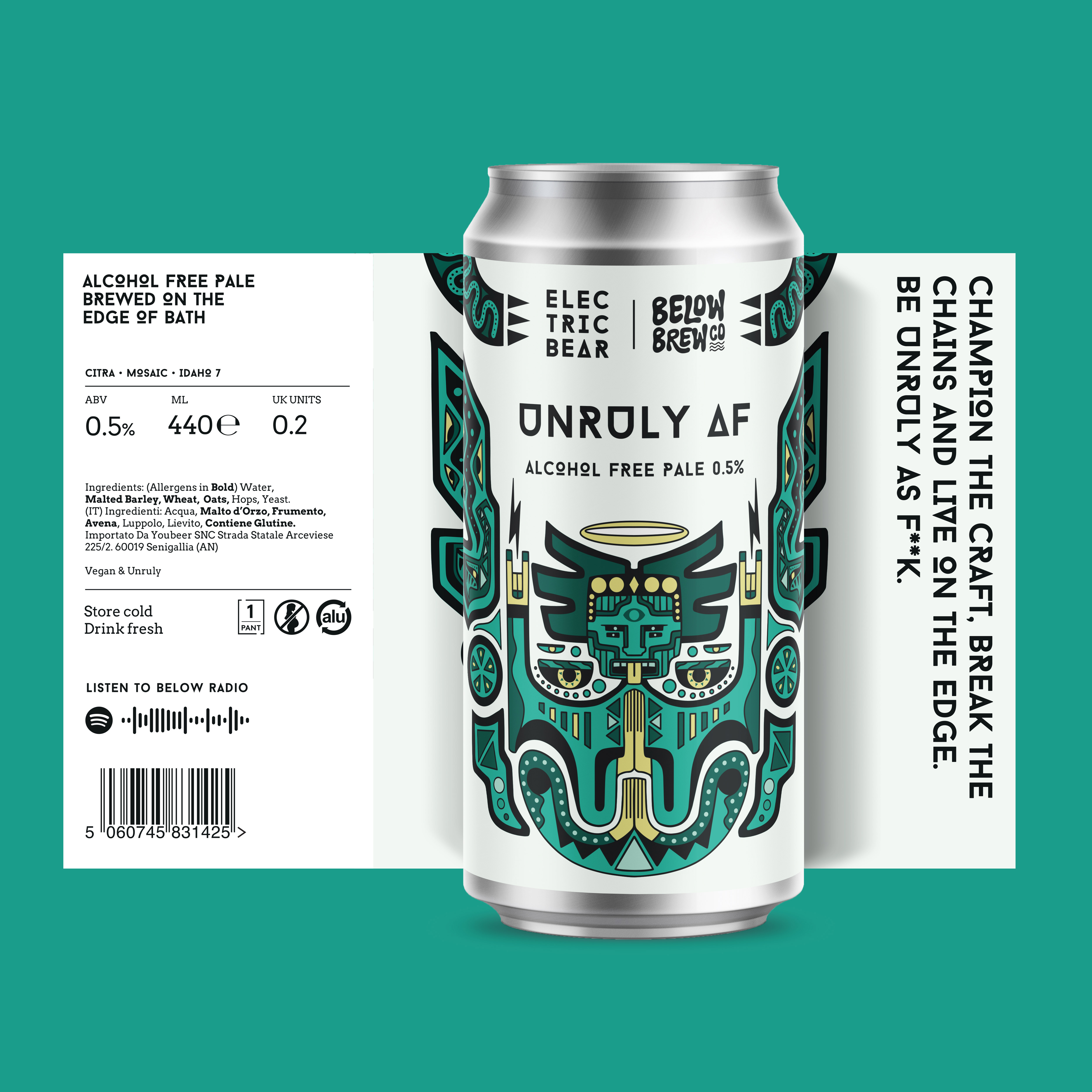 Electric Bear Unruly AF Pale Ale 440ml Cans