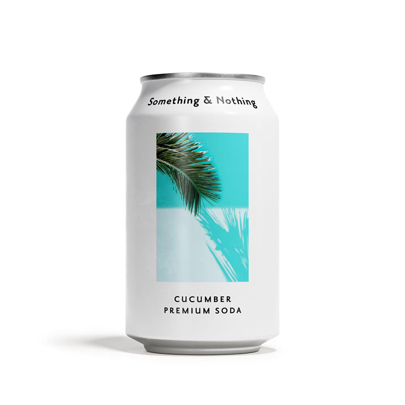 Something and Nothing Cucumber Seltzer Cans