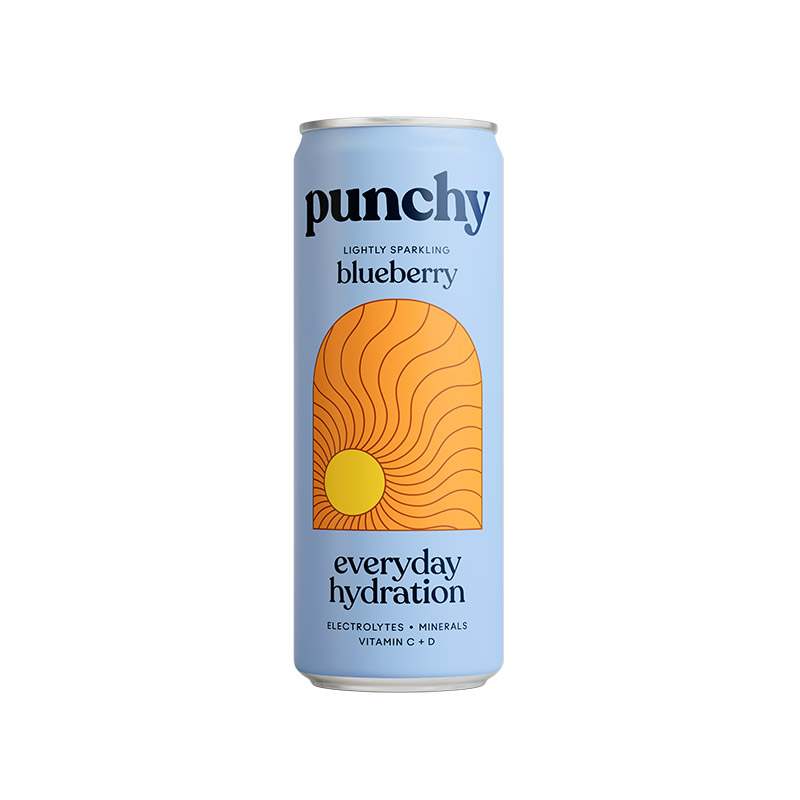 Punchy Everyday Hydration Blueberry Cans