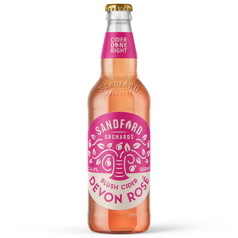 Sandford Orchards Devon Rose Cider 500ml Bottles