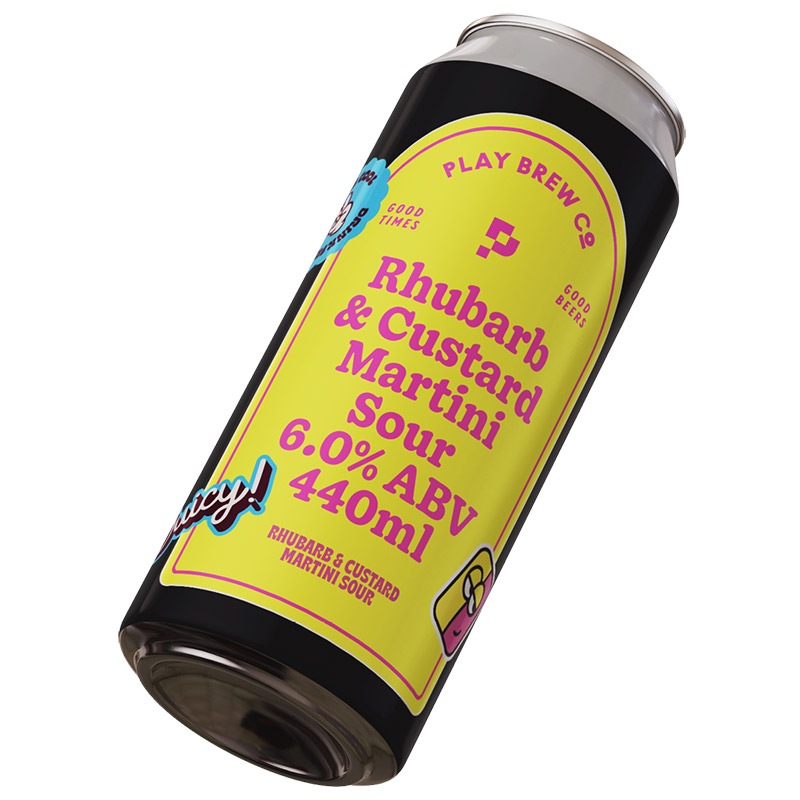 Play Rhubarb & Custard Martini Sour 440Ml Cans