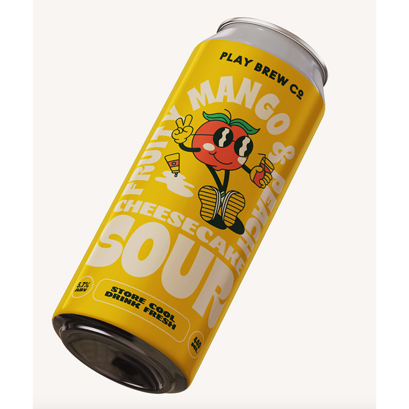 Play Mango & Peach Cheescake Sour 440Ml Cans