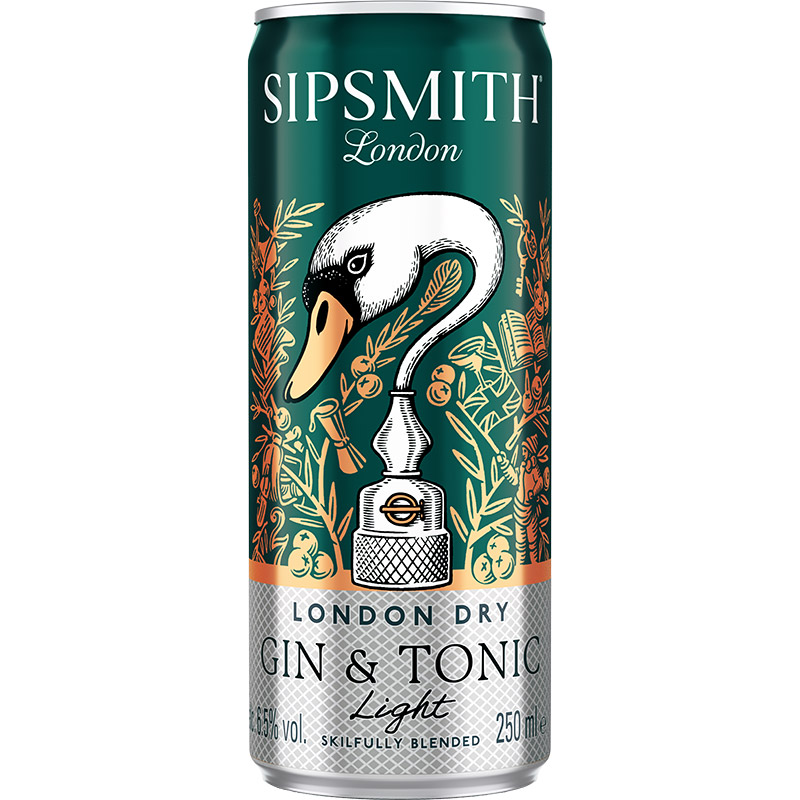 Sipsmith Light Gin and Tonic 250ml