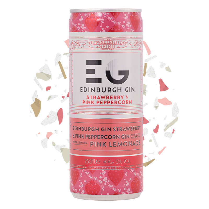 Edinburgh Gin Strawberry and Pink Peppercorn Cans