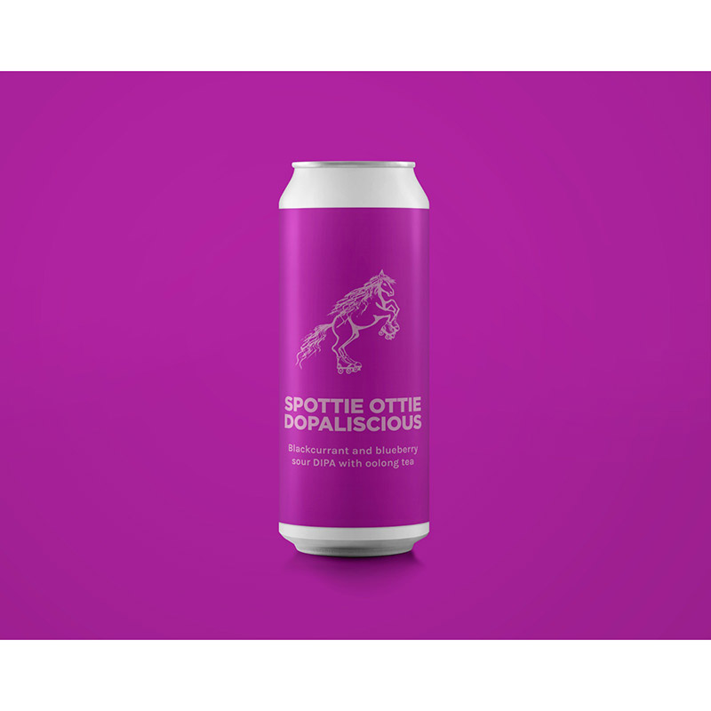 Pomona Island Spottie Ottie Dopalicious Blackcurrant & Blueberry Sour DIPA With Oolong Tea Cans