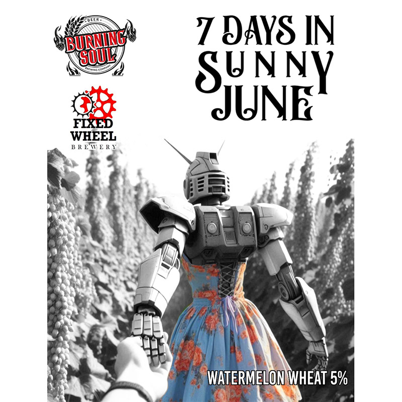 Burning Soul X Fixed Wheel 7 Days In Sunny June Wheat Beer Keg