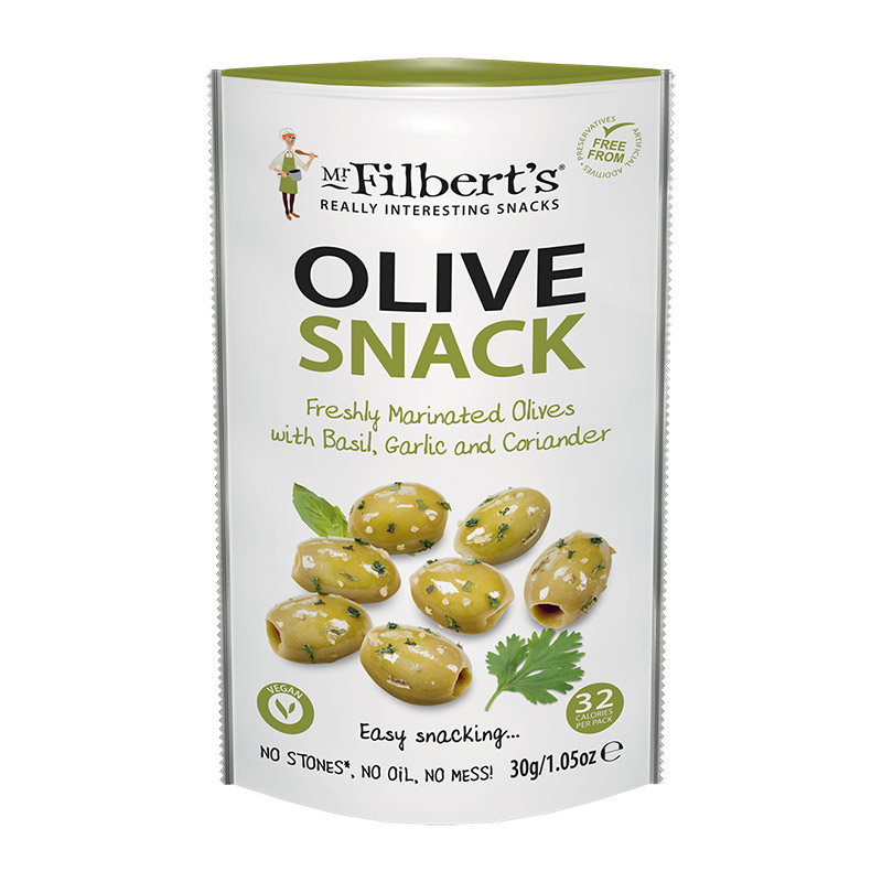 Filbert's Basil & Coriander Olives