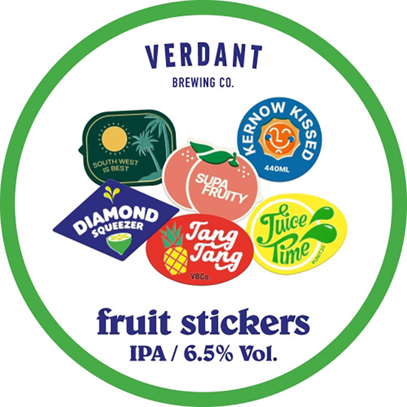 Verdant Fruit Stickers IPA Keg