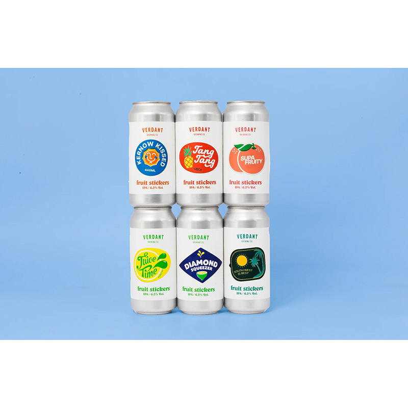 Verdant Fruit Stickers IPA Cans