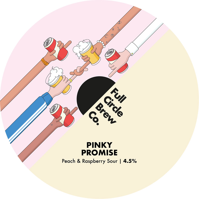 Full Circle Pinky Promise Peach & Raspberry Sour Keg