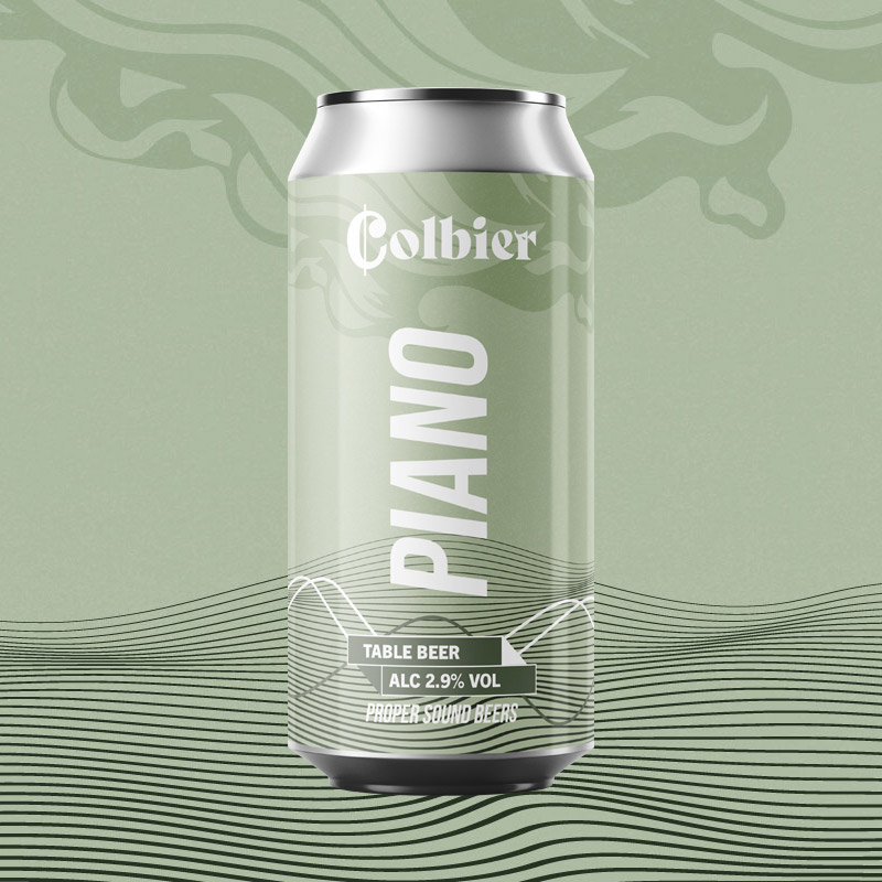 Colbier Piano Mini NEIPA Table Beer Cans