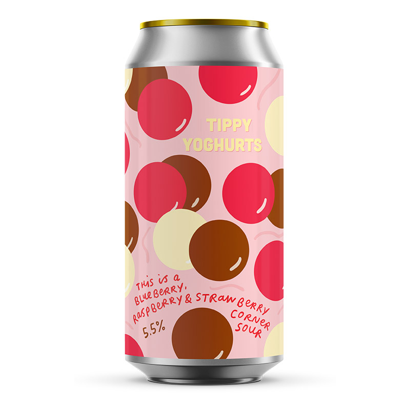 Pretty Decent Tippy Yoghurts?Blueberry, Raspberry, Strawberry Corner Sour Cans