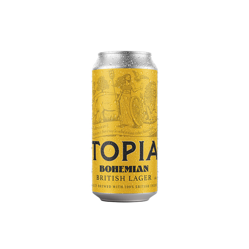 Utopian Bohemian British Lager Cans