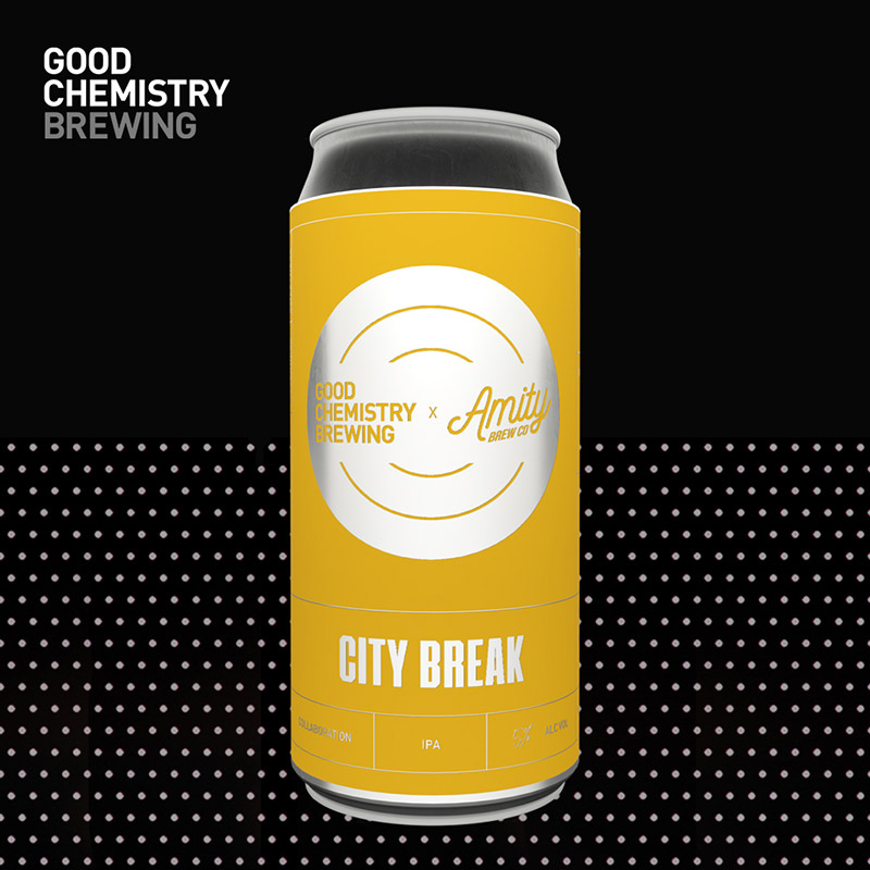Good Chemistry X Amity Brew City Break IPA Cans