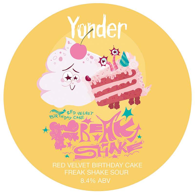 Yonder Red Velvet Birthday Cake Freak Shake Pastry Sour Keg