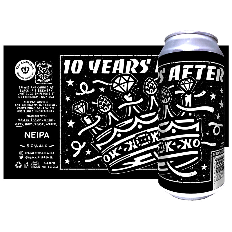 Black Iris Ten Years After Azzaca, Galaxy, Mosaic Pale Cans