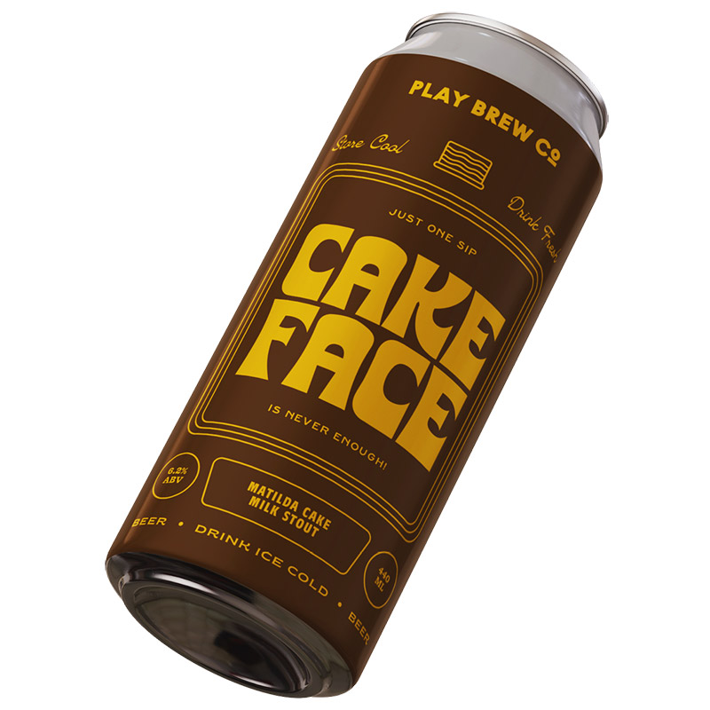 Play Cake Face Matilda Cake Stout Cans
