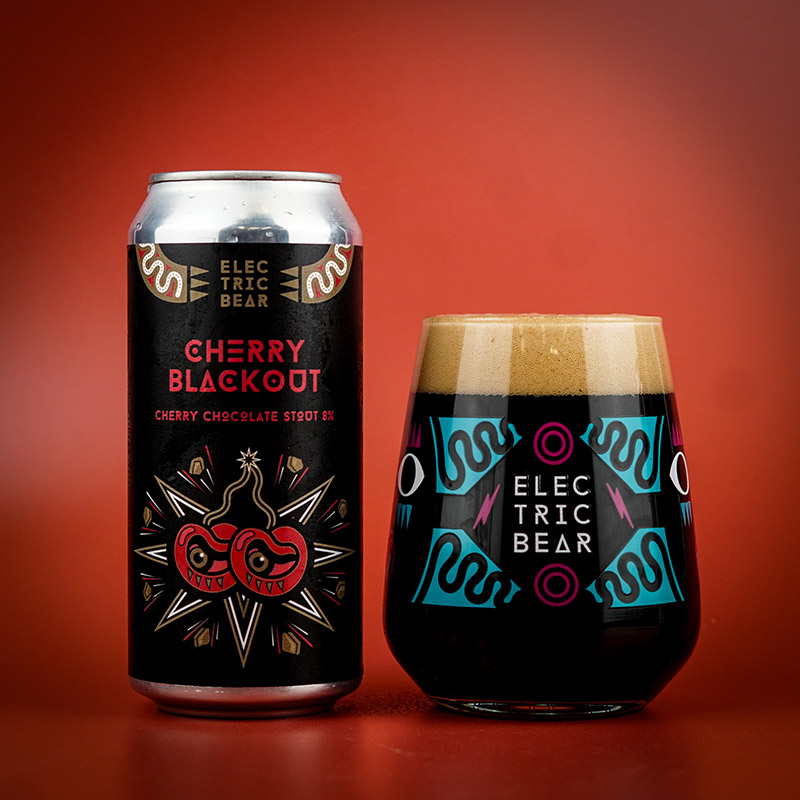 Electric Bear Cherry Blackout Cherry Chocolate Stout Cans